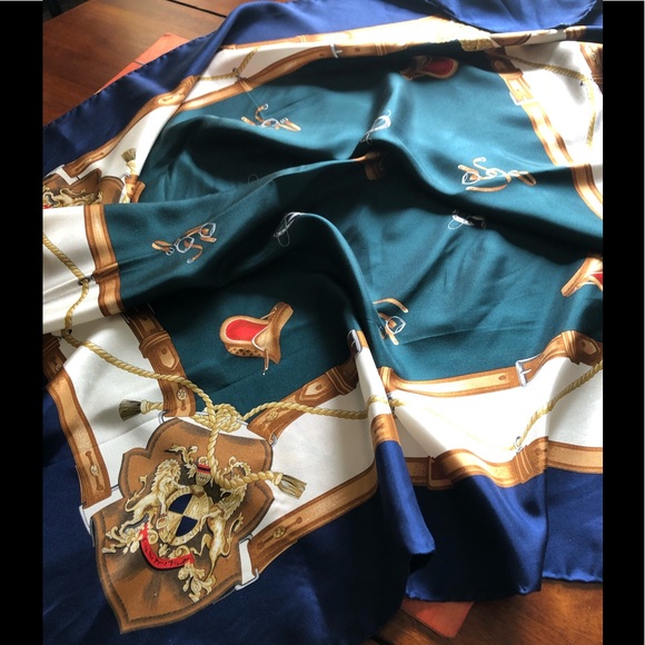 Ralph Lauren Accessories - Vintage Ralph Lauren equestrian style silk scarf